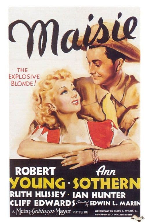 Maisie 1938 Movie Poster canvas print