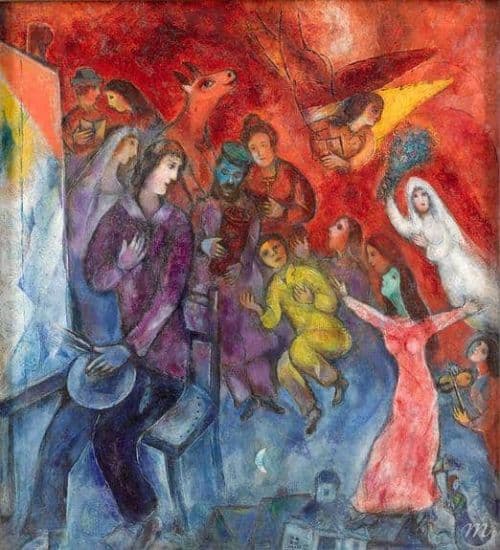 March Chagall Apparition De La Famille De L Artiste canvas print