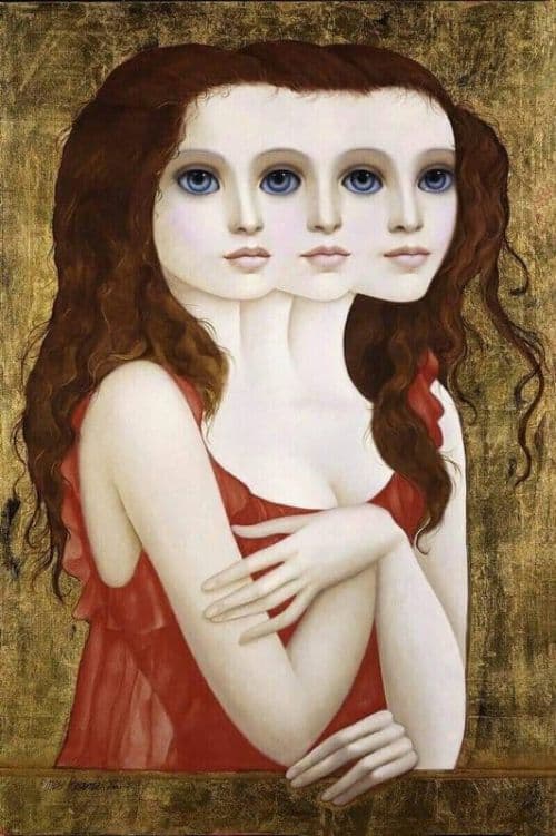 Margaret Keane Complicated Lady 1976 canvas print