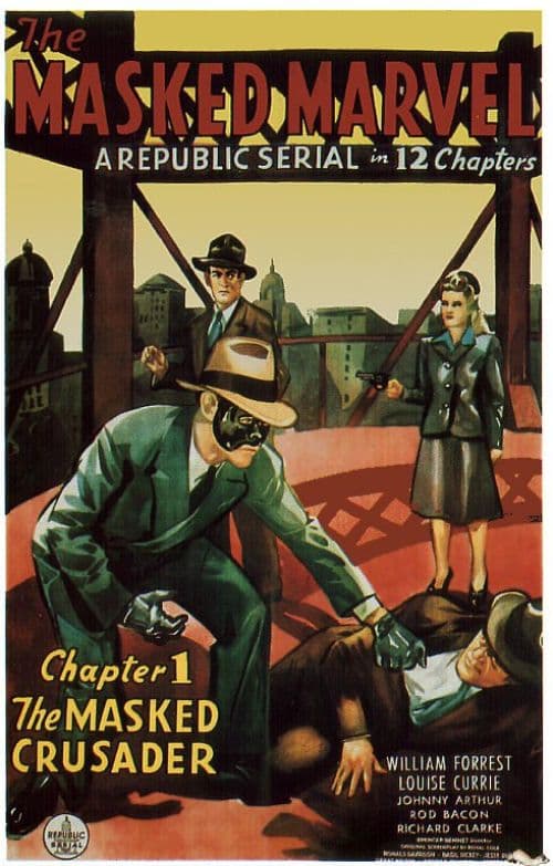 Masked Marvel 1943 Movie Poster canvas print
