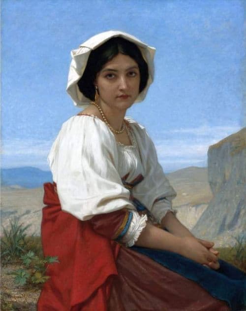Merle Hugues Italian Girl 1863 canvas print