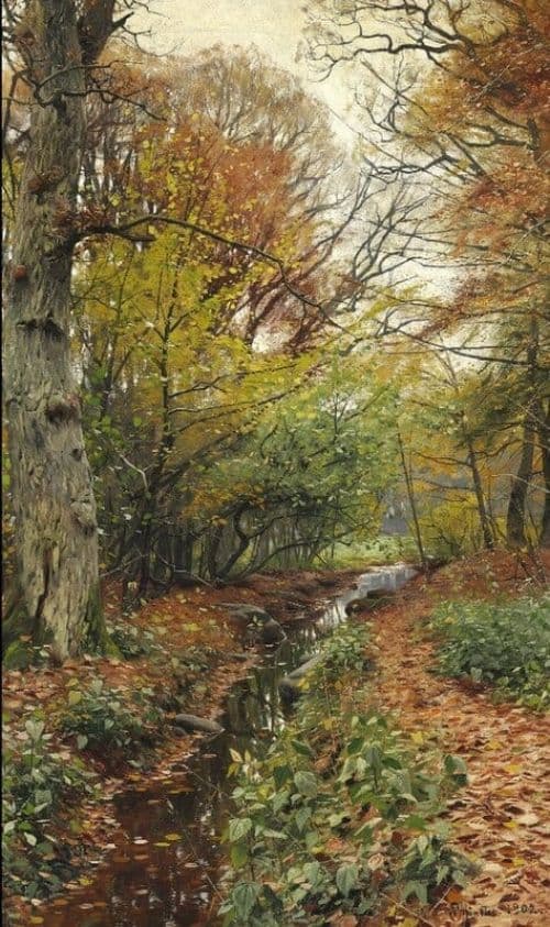 Monsted Peder Early Autumn Day In The Forest canvas print