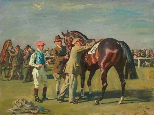 Munnings Alfred James Study For The Saddling Paddock At Epsom Ca. 1930 canvas print