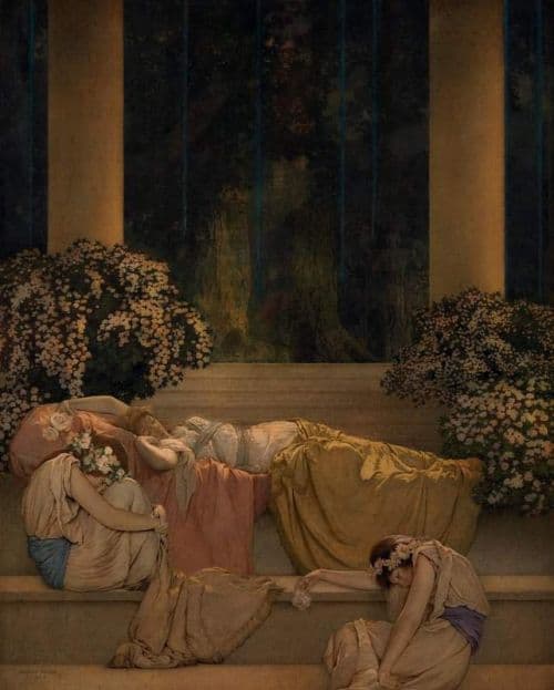 Parrish Maxfield Sleeping Beauty In The Wood 1912 canvas print