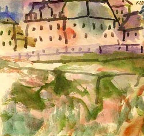 Paul Klee Houses Near The Gravel Pit canvas print