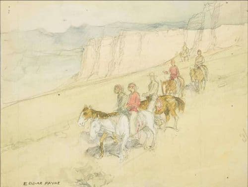 Payne Edgar Navajos On Horseback canvas print