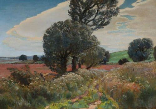 Pedersen Viggo An Overgrown Path Winding Its Way Through The Fields Summer 1892 canvas print