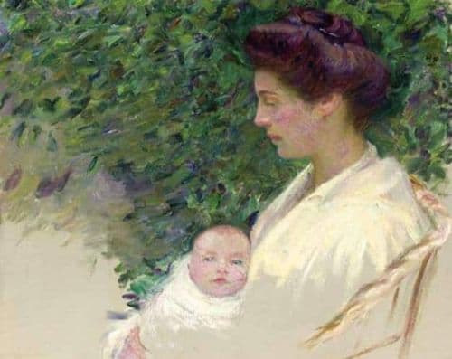 Perry Lilla Cabot Mother And Baby canvas print