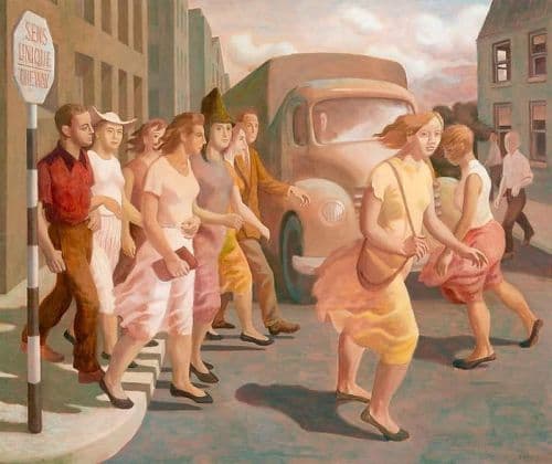 Philip Surrey The Pedestrians Ca. 1952 canvas print