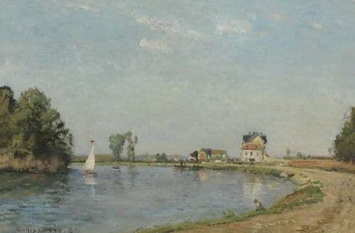 Pissarro Camille Bords De Riviere 1871 canvas print