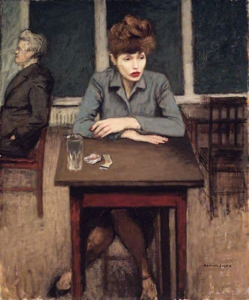 Raphael Soyer Cafe Scene 1946 canvas print