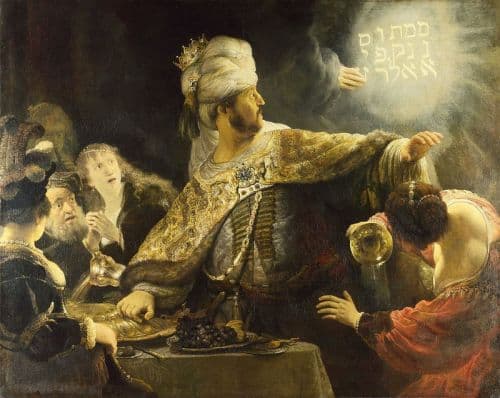Rembrandt Belshazzar S Feast canvas print
