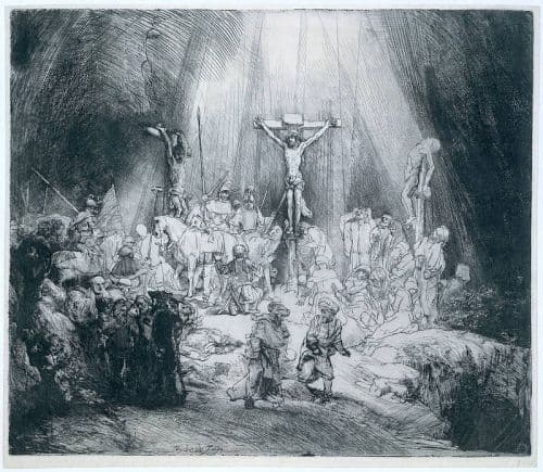 Rembrandt The Three Crosses 1653 canvas print