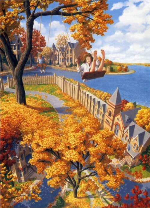 Rob Gonsalves On The Upswing canvas print