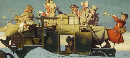 Rockwell Norman Study For The Christmas Coach 1935 canvas print