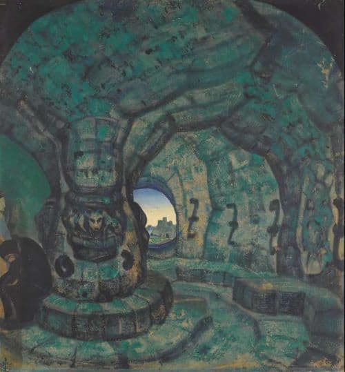 Roerich Nicholas Konstantinovich The Tower A Stage Design For Princess Maleine 1913 canvas print