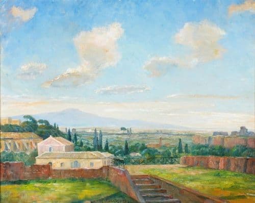 Rohde Johan A View From The Palatine In Rome canvas print