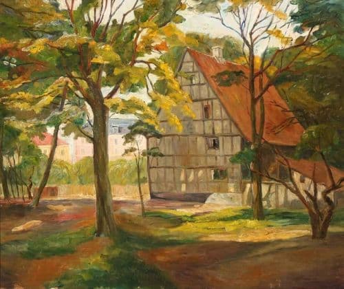Rohde Johan The Old Mill In Aarhus canvas print