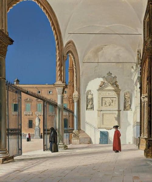Rorbye Martinus The Porch Of The Metropolitan Church In Palermo Ca. 1840 canvas print