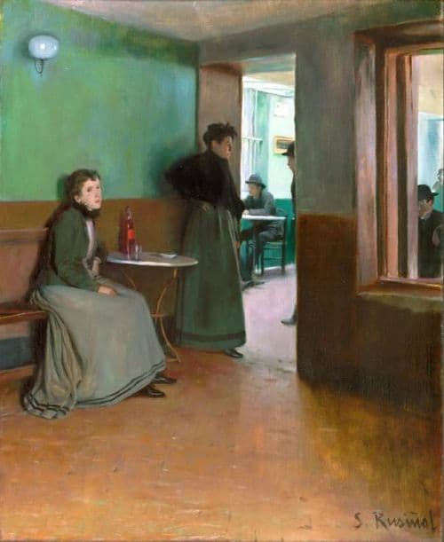 Rusinol I Prats Santiago Interior Of A Cafe 1892 canvas print