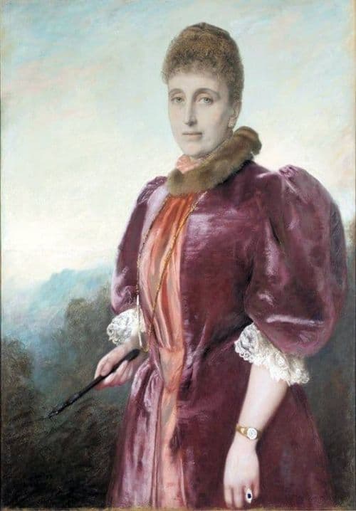 Sands Anthony Portrait Of Eleanor Petre Ca. 1880 canvas print
