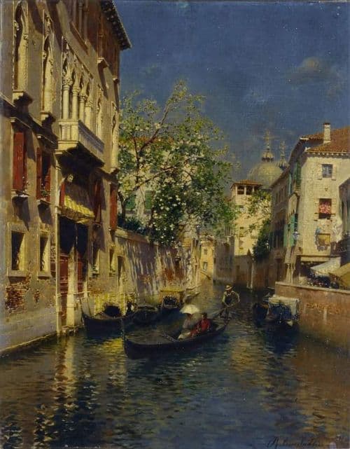 Santoro Rubens Venetian Canal canvas print