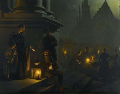 Schendel Petrus Van Charity In The Night Market Ca. 1851 54 canvas print