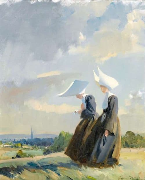 Seago Edward The Two Nuns canvas print