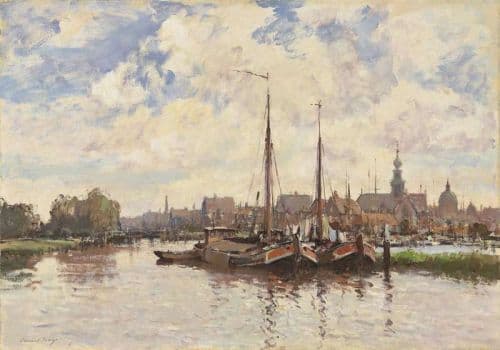 Seago Edward Two Barges At Hoorn The Netherlands canvas print