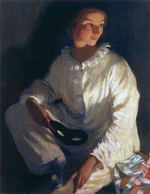 Serebriakova Zinaida Yevgenyevna Self Portrait In Pierrot Costume canvas print