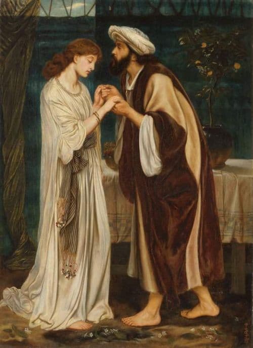 Solomon Abraham The Betrothal Of Isaac And Rebecca 1863 canvas print