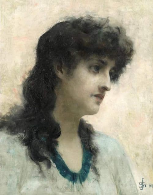 Solomon Solomon Joseph Portrait Of A Lady Thought To Be Therese Abdulla 1886 canvas print