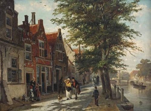 Springer Cornelis A View Of The Brouwersgracht Haarlem 1890 canvas print