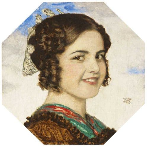 Stuck Franz Von Portrat Der Tochter Mary Ca. 1912 1 canvas print