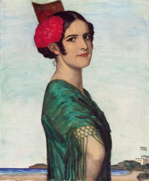 Stuck Franz Von The Artist S Daughter Mary In Spanish Costume Ca. 1916 canvas print