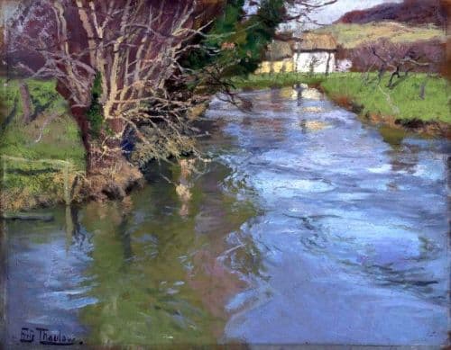 Thaulow Frits A Stream In Spring canvas print