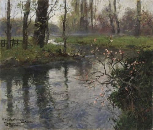 Thaulow Frits A Stream In Springtime 1901 canvas print