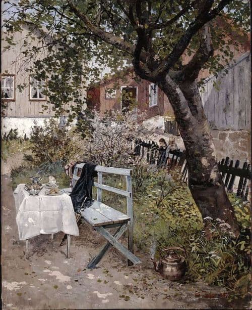 Thaulow Frits Summer Day In The Garden canvas print