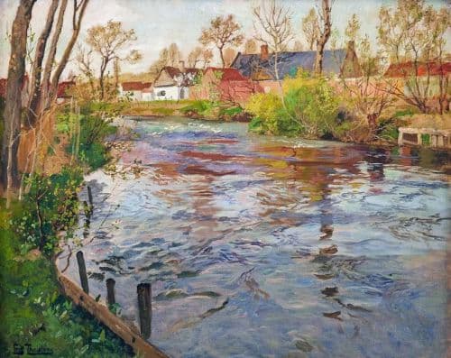 Thaulow Frits The Sunny River canvas print