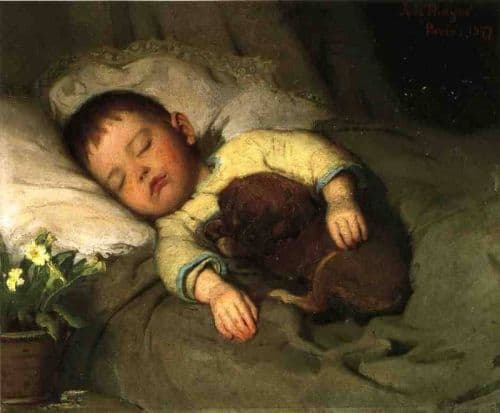 Thayer Abbott Handerson Sleep 1877 canvas print