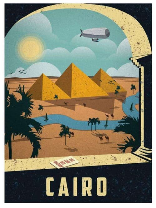 Travel Poster Cairo canvas print