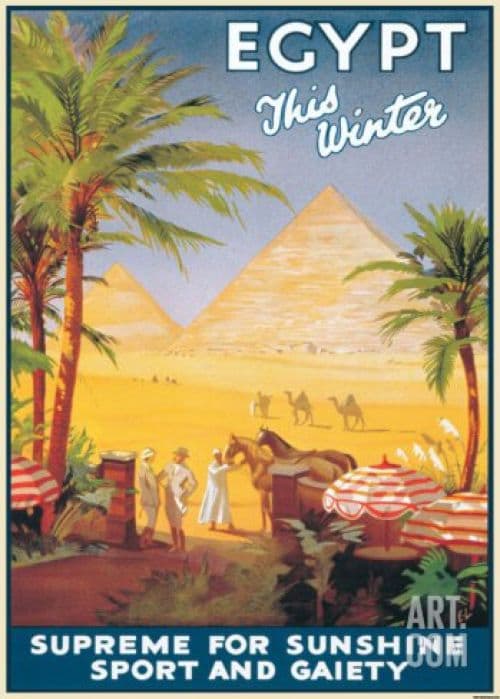Travel Poster Egypt This Winter canvas print