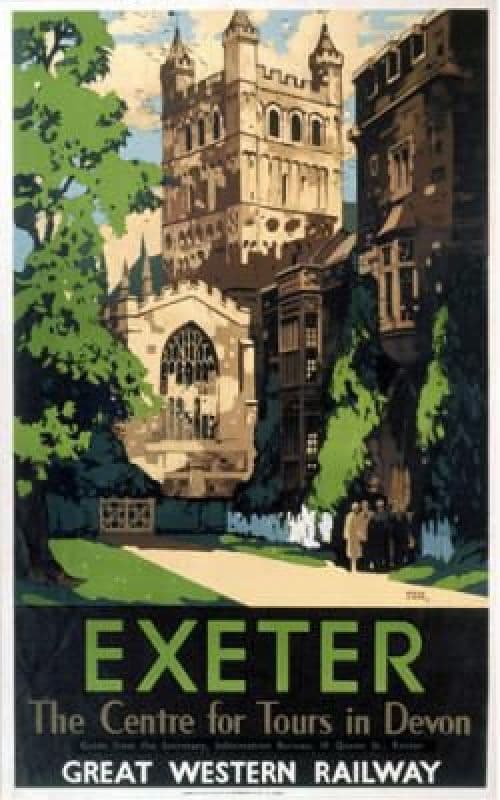 Travel Poster Exeter Gwr canvas print