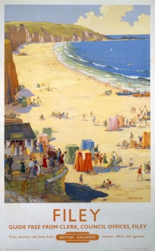 Travel Poster Filey Br canvas print