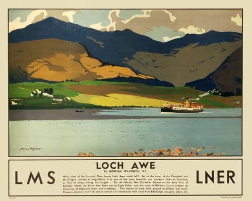 Travel Poster Loch Awe canvas print