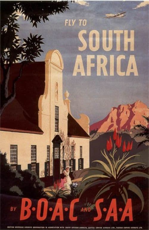 Travel Poster South Africa Boac canvas print