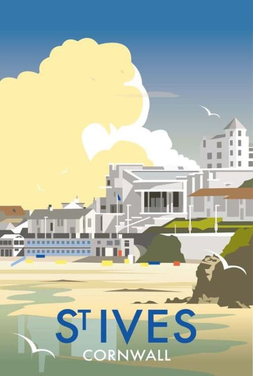 Travel Poster St Ives canvas print