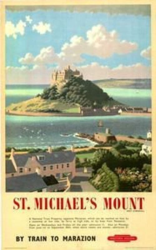 Travel Poster St Michail Mount canvas print