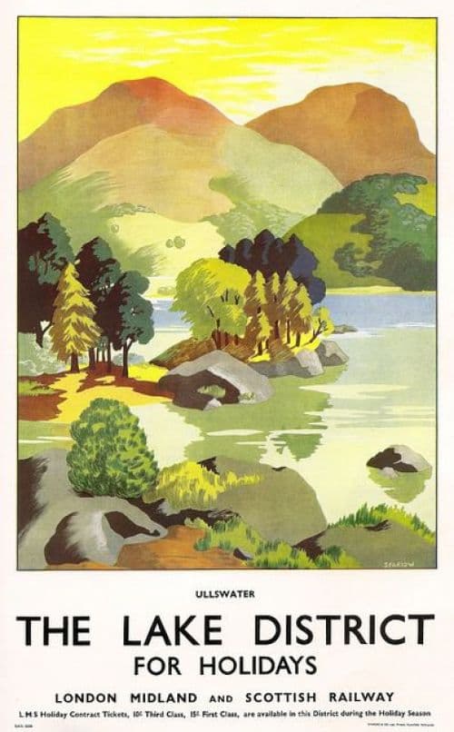 Travel Poster The Lake District For Holidays canvas print