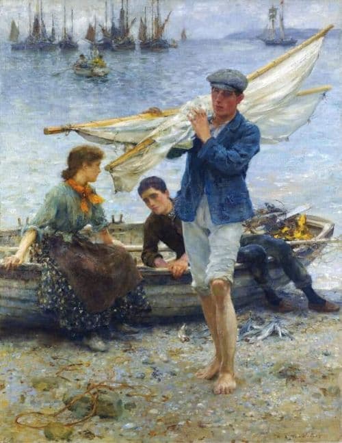 Tuke Henry Scott Return From Fishing 1907 canvas print